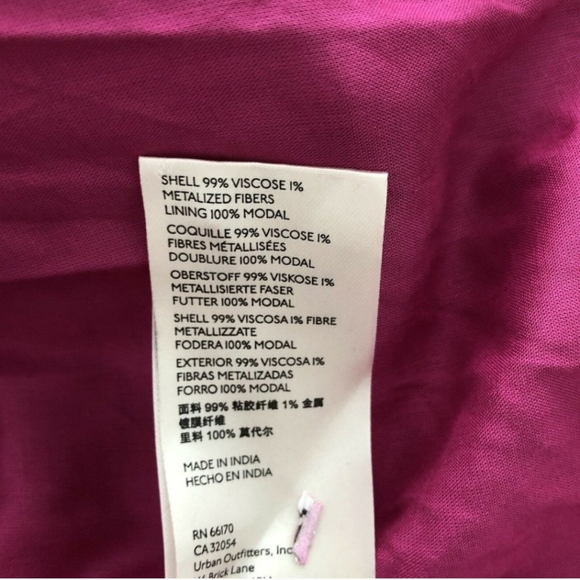 NWT Anthropologie Smocked Maxi Dress M $180 HTF Pink Gold Long Sleeve - Picture 4 of 9